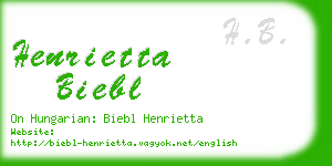 henrietta biebl business card